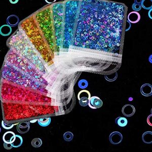 Holographic Chunky Glitter 10 Colors Craft Glitter Resin Glitter for Nail Body Eye Face Crafts
