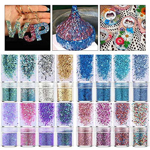 Crystal Sequins Epoxy Resin Mold Filler Glitter Holographic Nail Sequins for Nail Art Decorations