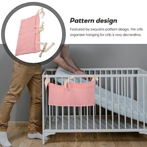 Toyvian Portable Crib Baby Crib Organizer Bag Baby Bedside Hanging Storage Bags 2 Pockets Organizer Diapers Pocket for Baby Crib Nursery Hanging Supplies Portable Stroller