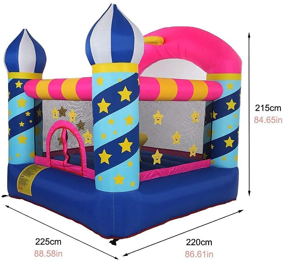 Inflatable Castle Activity Air Bounce House Bounce Room, Cloth 840D Jumping Surface, Outdoor Family Playground Garden Ch