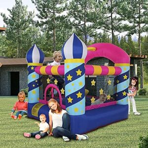 Inflatable Castle Activity Air Bounce House Bounce Room, Cloth 840D Jumping Surface, Outdoor Family Playground Garden Ch