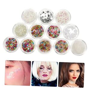 Vaguelly 1 Set Eye Makeup Sequins Nail Sequins Glitter Nail Sequins Flakes Nail Polish Applique Multipurpose Sequins Eye Makeup Sticker Glitter Sequins Flash Eye Makeup Stickers