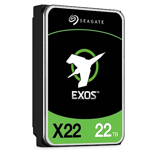 Seagate Exos X22 22TB SATA 6Gb/s 7200RPM 3.5" Enterprise Hard Drive - ST22000NM001E (Renewed)