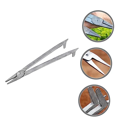 Uonlytech 2pcs Woodworking Pliers Hand Tools Wolf Jaw Tongs Woodworking Forging Tongs Blacksmithing Forge Tongs Forging Pliers Forging Tools Horseshoe Tool Old Fashioned Hand Vise Pliers