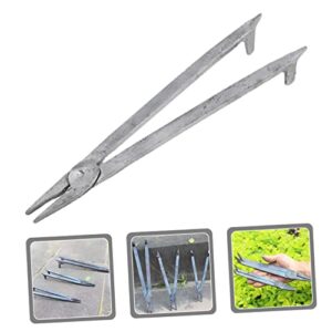 Uonlytech 2pcs Woodworking Pliers Hand Tools Wolf Jaw Tongs Woodworking Forging Tongs Blacksmithing Forge Tongs Forging Pliers Forging Tools Horseshoe Tool Old Fashioned Hand Vise Pliers