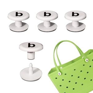 4-pack replacement rivets for bogg bag,replacement rivets with b for beach tote bogg bag repair buttons for women rubber tote accessories
