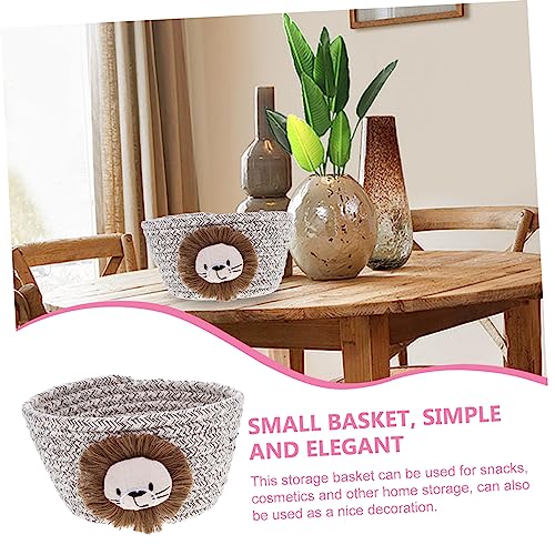 STOBAZA Basket Woven Baby Basket Baby Baskets for Storage Nursery Baskets Storage Desktop Basket Small Storage Basket To Weave Woven Basket Small Basket Storage Box Fabric Baskets