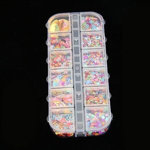 Nail Decals Flakes, Wide Application Shiny Practical Various Shapes Art Glitter Sequins for Nail Art Craft Makeup