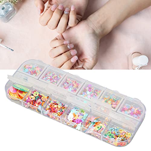 Nail Decals Flakes, Wide Application Shiny Practical Various Shapes Art Glitter Sequins for Nail Art Craft Makeup