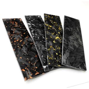 BOEBIZ 1 Piece of Knife Handle Resin Crushed Carbon forging Crushed Carbon Random Pattern Carbon Fiber Earphone Panel Patch Material (Size : YB 135X40X1MM)