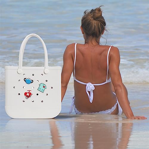 Enruiya Charms for Bogg Bags Nurse Charms Accessories for Women Rubber Simply Southern Beach Totes Decoration