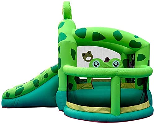 Bouncy Castle, Castle with Slide Indoor and Outdoor Children's Castle Trampoline Inflatable Castle Slide Playground for Home Inflatable Bouncy Castle (Green 330×300×225Cm)