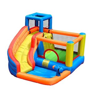 bouncy castle, inflatable castle children's inflatable castle home trampoline indoor and outdoor jumping bed kindergarten slide playground children's playground inflatable castle (orange 320×280×210cm
