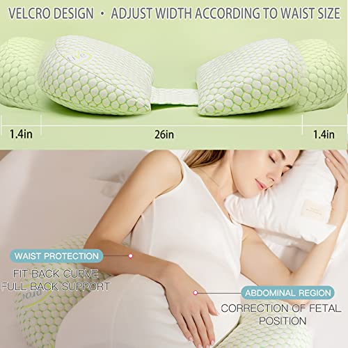 Emachi Pregnancy Pillow for Pregnant Women, Soft Pregnancy Body Pillow, Pillow Used to Support and Relieve Pain or discomfort in The Waist, Abdomen and Buttocks, Gold