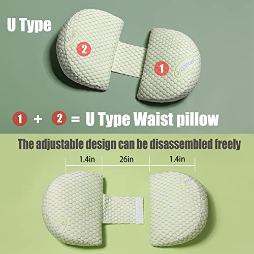 Emachi Pregnancy Pillow for Pregnant Women, Soft Pregnancy Body Pillow, Pillow Used to Support and Relieve Pain or discomfort in The Waist, Abdomen and Buttocks, Gold