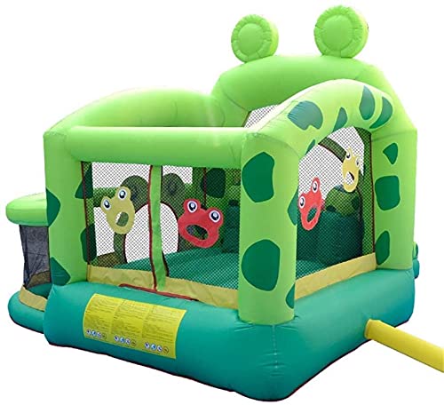 Bouncy Castle, Castle with Slide Indoor and Outdoor Children's Castle Trampoline Inflatable Castle Slide Playground for Home Inflatable Bouncy Castle (Green 330×300×225Cm)