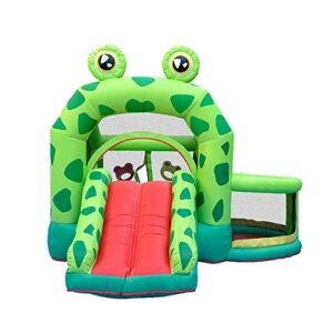 bouncy castle, inflatable castle indoor and outdoor children's castle trampoline inflatable castle slide playground for home children's playground inflatable castle (green 330×300×225cm)