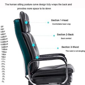 WHLONG Office Chair High Back Lounge Recliner with Retractable Footrest Ergonomic Computer Gaming Chairs, 360°Rotation Executive Chairs(Color:B)