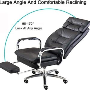 WHLONG Office Chair High Back Lounge Recliner with Retractable Footrest Ergonomic Computer Gaming Chairs, 360°Rotation Executive Chairs(Color:B)