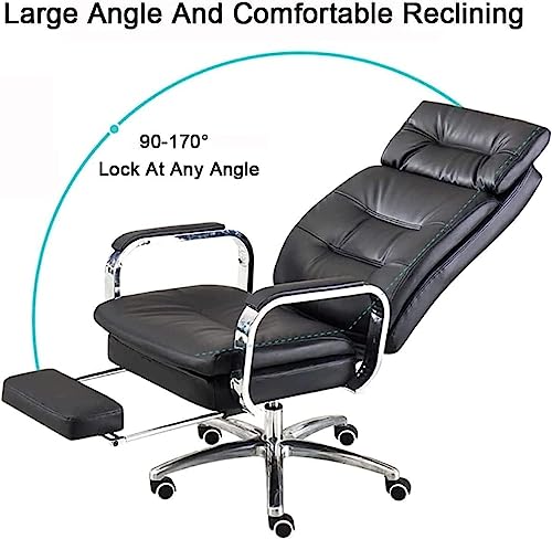 WHLONG Office Chair High Back Lounge Recliner with Retractable Footrest Ergonomic Computer Gaming Chairs, 360°Rotation Executive Chairs(Color:B)