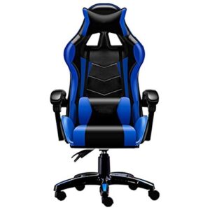 dcot executive office chair - high back office chair with footrest and thick padding - reclining computer chair with ergonomic segmented back, black (color : d)