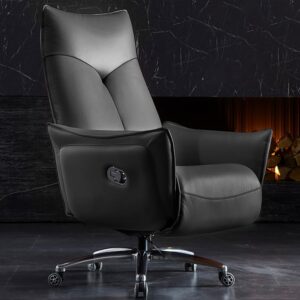 kinnls pearl power recliner high back desk chair high-grade texture modern sophistication executive swivel office chair with footrest for new office life