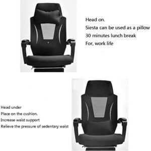 HOUKAI Home Reclining Office Chair Capacity Ergonomic Computer Mesh Recliner Executive Swivel Office Desk Chair Task Chair (Color : D)