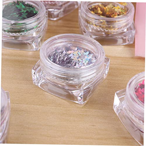 FOMIYES 1 Set 12 Metal Decor Nail Art Accessories Face Glitter Stickers Nail Foil Glitter Flakes Flake Glitter Nail Foil Glitter Nail Kit Creative Manicure Sequins Nail Stickers Nail Set