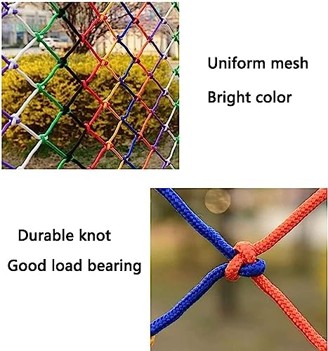 EkiDaz HXRW Rope Net Climbing Net for Kids Colorful Climbing Cargo Net Safety Nets Portable Rope Ladder Net Playground Sets for Backyards (Size : 1 * 1m(3.3 * 3.3ft))