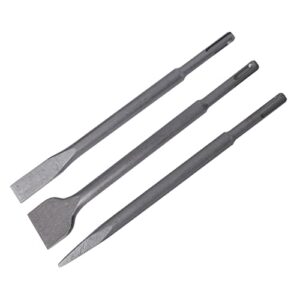 ✪ 3x sds plus chisel set round handle point chisel flat chisel wide chisel tools
