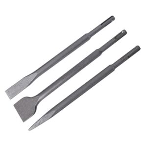 ✪ 3x SDS Plus Chisel Set Round Handle Point Chisel Flat Chisel Wide Chisel Tools