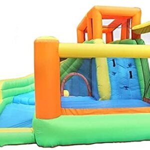 Castle with Slide Inflatable Castle Family Children's Playground Outdoor Play Equipment Small Trampoline Slide Inflatable Bouncy Castle