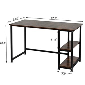 Modern Standing Desk Desk Creative Craft Art Drawing Desk Home Office Desks Simple Workstations Study Writing Reading Desk Secretary Executive Desk (Brown, One Size)