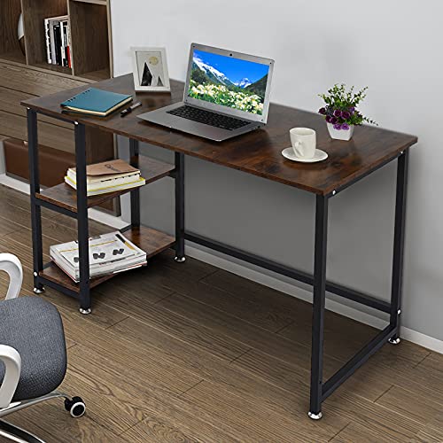 Modern Standing Desk Desk Creative Craft Art Drawing Desk Home Office Desks Simple Workstations Study Writing Reading Desk Secretary Executive Desk (Brown, One Size)