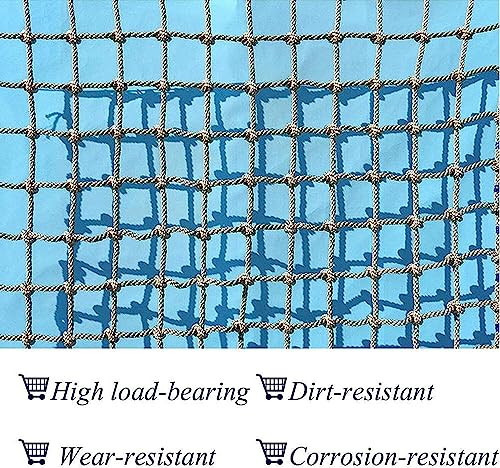 EkiDaz HXRW Rope Net Climbing Rope Net for Kids Multi-Purpose Protective Safety Net Outdoor Climbing Cargo Netting Playground Sets for Backyards (Size : 3 * 5m(9.9 * 15.15ft))