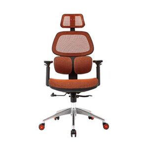 zlbyb executive office chair - high back office chair with footrest and thick padding - reclining computer chair with ergonomic segmented back, black (color : e)