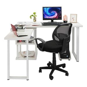 ZLBYB Executive Office Chair - High Back Office Chair with Footrest and Thick Padding - Reclining Computer Chair with Ergonomic Segmented Back, Black