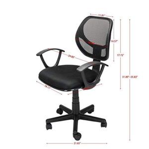 ZLBYB Executive Office Chair - High Back Office Chair with Footrest and Thick Padding - Reclining Computer Chair with Ergonomic Segmented Back, Black