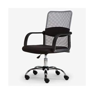 zlbyb office chair black,ergonomic desk chair with armrest computer chair with lumbar support mid back home office swivel mesh chair (color : gray)