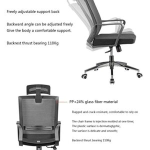 JFGJL Commercial Ergonomic High Back Executive Mesh Chair, with Adjustable Lumbar Support Comfortable Backrest Simple Swivel Chair Lift