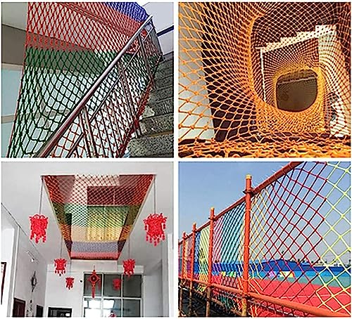 EkiDaz HXRW Rope Net Outdoor Climbing Net Safety Protective Net Colorful Climbing Cargo Net Kids Pet Protection Fence Decoration Playground Sets for Backyards (Size : 1 * 1m(3.3 * 3.3ft))
