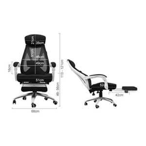 ZLBYB Capacity Ergonomic Computer Mesh Recliner Executive Swivel Office Desk Chair Task Chair and Lumbar Support (Color : OneColor)