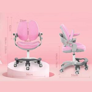 ZLBYB Children's Study Chair Primary School Home Desk Office Adjustable Lift Seat Back Chair Writing Chair Stool