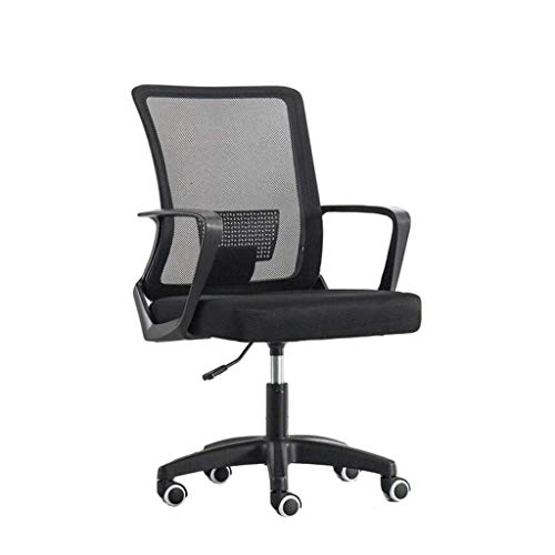 ZLBYB Furniture Mid-Back Black Mesh Multifunction Executive Swivel Ergonomic Office Chair with Adjustable Arms