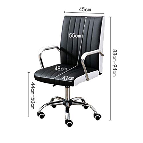 ZLBYB High-Back Executive Swivel Office Desk Chair with Ribbed Upholstery - Black, Lumbar Support, Style