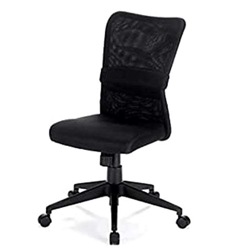 ZLBYB Office Chair Mesh Computer Chair Mid Back Swivel Lumbar Support Desk Task Chair Ergonomic Executive Chair with Armrests and Thick Seat (Color : Black)