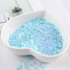 Alphabet Holographic Laser 26 English Letters Mixed Chunky Glitter for DIY Epoxy Resin Crafts Festival Letters Sequins