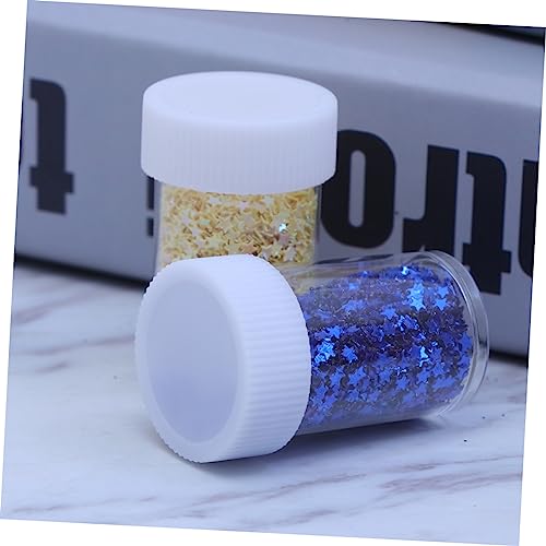 COHEALI 2pcs 12 Decoration Sequin Shakers Craft Handmade Colorful Powder Sequins Gold Shape Card Bottles Arts DIY for Making Star Activities Decor Painting Crafts Glitter