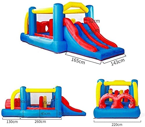 Inflatable Castle and Slide, Trampoline Children S Indoor and Outdoor Jumping Bed Kindergarten Small Square Toys Playground 560 * 255 * 190Cm