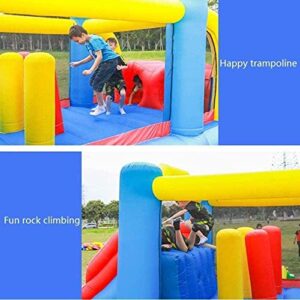 Inflatable Castle and Slide, Trampoline Children S Indoor and Outdoor Jumping Bed Kindergarten Small Square Toys Playground 560 * 255 * 190Cm